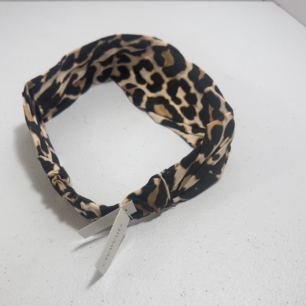 NWT Crewcuts Kids Leopard Print‎ Turban Headband OLDSTOCK Chic